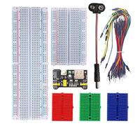 Ljmyy MB102 830 points d'attache Module d'alimentation pour platine d'expérimentation DC9 V Adaptateur 65 fils flexibles pour prototypage électronique