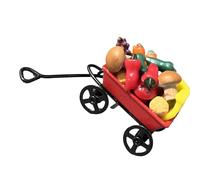 Ljmyy Petit wagons de ferme avec roues à l'échelle 1/12 pour maison de poupée, décoration de scène de campagne