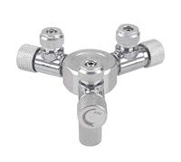 Ljmyy Répartiteur de CO2 en alliage d'aluminium pour aquarium avec compteur de bulles