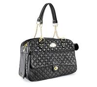 Ljmyy Sac de transport portable en cuir PU avec bandoulière et fenêtre transparente à bulles pour chat