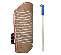 Ljmyy Tapis à mordre sûr pour jouet à tirer en lin résistant pour le dressage des chiots à tirer à la corde - Manchon en lin professionnel pour chien