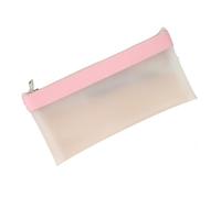 LJNFCBG Fourniture Scolaire Étui À Crayon Semi-Transparent Glacé, Sac De Papeterie Fermeture Éclairée