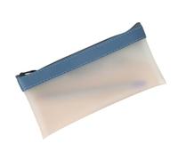 LJNFCBG Fourniture Scolaire Étui À Crayon Semi-Transparent Glacé, Sac De Papeterie Fermeture Éclairée
