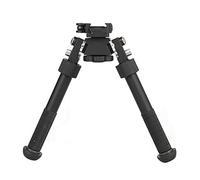 Ljourney Bipied du Fusil V8, Peut S'incliner À 360 Degrés, Rail Picatinny Tactique CNC Extérieur QD Trépied Pliant Super Lourd Réglable, Noir
