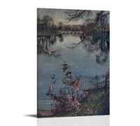 LJPENART Arthur Rackham Poster (The Serpentine Is A Lovely Lake) Décoration murale pour salon 30 x 45 cm