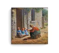 LJPENART Impression sur toile Jean-François Millet (Lille PdBA Millet The Beakful - 30 x 30 cm)