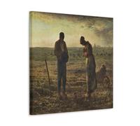 LJPENART Impression sur toile Jean-François Millet (The_Angelus - 50 x 50 cm)