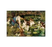 LJPENART Poster John William Waterhouse (Hylas et les Nymphes) - Impression sur toile - Décoration d'intérieur - Décoration moderne - 40 x 60 cm