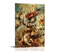 LJPENART Poster Peter Paul Rubens (automne des anges rebelles sur toile pour chambre à coucher, 60 x 90 cm)