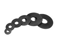 LJPshop-Rondelle plate M3 M4 M5 M6 M8 M10 M12 M14 M16 Acier au carbone noir de haute qualité Grande rondelle d'élargissement extra large, Résistant à la corrosion et à la surface lisse(M8x24x2mm 5pcs)