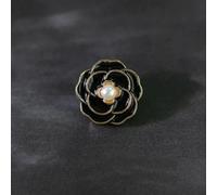 LJRRTYQ Lot de 10 Boutons en Forme de Fleur de Perle Vintage Noire pour vêtements, Beaux Boutons décoratifs pour vêtements pour Femmes, Accessoires de Couture