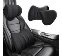 LJSDZLHY Oreiller Cervical Et Oreiller Lombaire de Voiture pour Life 2021-2023,Ergonomique Mousse à Mémoire de Forme 3D Siège Auto Support Lombaire Coussin Nuque,A-Black