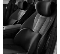 LJSDZLHY Oreiller Cervical Et Oreiller Lombaire de Voiture pour MG4 EV MG 4 EH32 2022-2023 2024,Ergonomique Mousse à Mémoire de Forme 3D Siège Auto Support Lombaire Coussin Nuque,A-Black