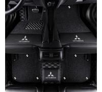 LJSDZLHY Tapis de Voiture pour Mitsubishi Outlander PHEV 2016-2025,Tous Temps Tapis de Sol Imperméable Antidérapant Cuir Protecteurs Tapis Voiture Accessoires,A-Black