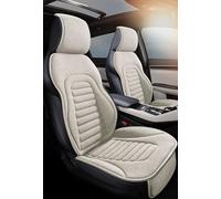 LJSMFC Housse Siège Voiture en Lin pour Kia EV6/EV6 GT/EV6 GT Line/Joice/K5 EX/K5 GT/K5 GT-Line,Tissu de Lin Véritable, Antidérapant Douce et Respirante,Beige