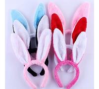 LJSW 6 pièces Bandeau de Lapin en Peluche,Serre-tête oreilles de lapin de Pâques, pour Cosplay Fournitures de Fête de Pâques .