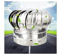 LJTHUU Chapeau de cheminée, Ventilateur à Turbine, Acier Inoxydable galvanisé, Chapeau de cheminée Rotatif Anti-refoulement, Chapeau de cheminée Rotatif en Acier