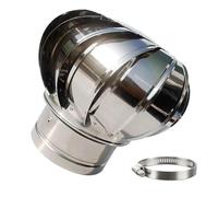 LJTHUU Couvercle de Ventilation Ventilateur de Toit Éoliennes Bouches d'aération Ventilateur de Ventilation éolienne à Renfort Interne Hotte d'extraction Évent en Acier Inoxydable 304 Air Rond Ho