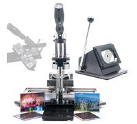 LJTHUU Kit de création de Badges - Machine à fabriquer des Boutons avec Coupe-Papier et Ensembles pour aimants de réfrigérateur, événements Sportifs et campagnes politiques