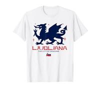 Ljubljana Slovénie Ville des Dragons Amoureux Patriotique des Dragons T-Shirt