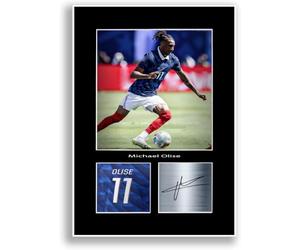 LJW Prints Michael Olise France 2026 Affiche de Football Imprimée sur Mur avec Autographe Signé pour les Fans
