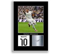 LJW Prints Poster photo dédicacée du joueur de football Kylian Mbappe 2025-2026 pour les fans et supporters de Madrid