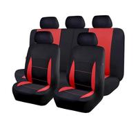 LJWAN 9 Pièces Ensemble de Housses Siège Auto pour Hyundai Tucson N Line 2022-2024, Ensemble Complet de Housses de siège de Voiture en Tissu Durable Universel,Black and Red