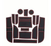 LJWAN Tapis Antidérapants pour Console Centrale de Voiture pour MG ZS, Caoutchouc pour Console Centrale Porte-gobelet Lance,Red