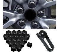 LJWAN Voiture Cache-écrous De Roue pour BMW X5 5seast E70 2007-2013, Hexagonal Cache d'écrou Ecrou Bouchons Protecteurs Antipoussière Couverture,Black-21mm