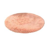LJWDYS Tapis Peluche Rond pour Animaux, Lit Antidérapant pour Chien Chat, Coussinet Chaud en Polaire PV Douce(Light Salmon,80cm)