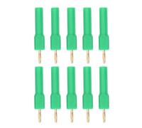 LjwZekyrnt 10 pièces connecteur de fiches Bananes 2mm mâle à 4mm Femelle Adaptateur en Laiton plaqué Or 30V (Verte)