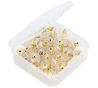 LjwZekyrnt 100 pièces boucles d'oreilles dos remplacement percé support bouchon en boîte bricolage matériel bijoux accessoires