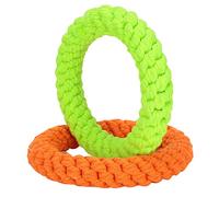 LjwZekyrnt 2 pièces Anneaux Jouet pour Chien Corde de Coton Jouets à mâcher pour Chien pour la Formation et Le Jeu de Nettoyage de Dentition