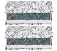 LjwZekyrnt 2 pièces vide faux cils organisateur rectangulaire faux cils boîte de rangement magnétique (Gray blue dollar rectangular magnet box)