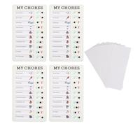 LjwZekyrnt 4 pièces tableau de mémo de tableau de tâches détachable tableau de messages de liste de choses à faire avec 10 cartes pour les bureaux domestiques