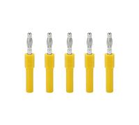 LjwZekyrnt 5 pièces adaptateur de fiche banane 4mm forte connectivité bonne conductivité fiche banane de Conversion 4mm à 2mm (Jaune)