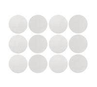 LjwZekyrnt 6 pièces coussinets antidérapants rond auto-adhésif dos crochet et boucle pince de montage pour coussins de siège de tapis en feuille (Blanche)