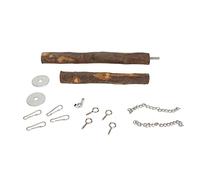 LjwZekyrnt Bûche de Perroquet en Bois Swing Swing pour perroquets Parkekets Couchatiels Macaws - Perchs de bûches Premium Stand pour la Fitness des Oiseaux et Le Plaisir