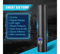 LjwZekyrnt Compresseur Portable Weytoll Mini gonfleur d'air Pompe à Pneu 12 V 150 PSI Manomètre numérique LCD, lumière LED, Batterie Rechargeable 2000 mAh, Fonction mémoire, arrêt