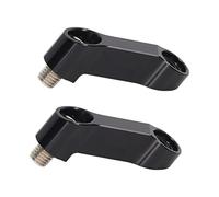 LjwZekyrnt Motorcycle Mirror Mount Riser Adapter Premium Aluminium Extender pour Nmax 155 Augmente Le Champ de Vision (Noir)