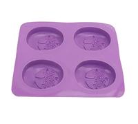 LjwZekyrnt Moule à Savon Matériau en Silicone Violet 4 modèles Flexible Doux Facile à démouler Bricolage Intéressant Forme Ovale Moules