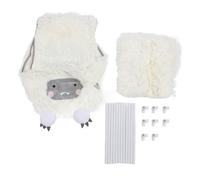 LjwZekyrnt Niche pour Chat Lit pour Chat Semi-fermé Grand Espace Anti-Rayures Confortable en Peluche Pliable Grotte pour Chat pour Animaux d'intérieur