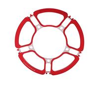 LjwZekyrnt Pédalier à Pétale à Cinq Trous LP 130BCD Pédalier de vélo Pliant 56T Plaque de Dent de pédalier Unique de vélo (Plaque LP simple pétale 56T rouge)