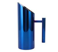 LjwZekyrnt Pichet à eau 1L Pichet à boisson à corps droit en acier inoxydable 304 avec bec anti-déversement pour thé aux fleurs de cocktail Thé infusé à froid (Bleue)