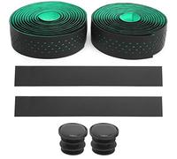 LjwZekyrnt Style de poinçonnage 1 paire de bandes de guidon de vélo de route ceinture antidérapante de barre de poignée de vélo (Noir et vert)