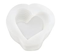 LjwZekyrnt Superposition rotative Moulage de Coeur Silicone Flexible Facile à démouler Moulage d'amour pour gâteaux Chocolats Desserts