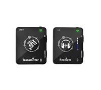 LjwZekyrnt Système de Transmission d'écouteurs sans Fil 2,4 GHz, stéréo Mono Rechargeable Professionnel, Distance de 30 m/98 pi, ABS, 5 Niveaux, 3,5 mm/Type-C, Performance en Studio