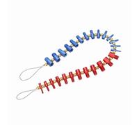 LjwZekyrnt Vérificateur de filetage détachable en pouces métrique mâle femelle Identificateur de filetage 26 tailles Jauge d'écrou et de boulon pour les zones fermées