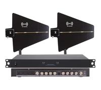 LJXFYSD Système de Distribution D'antenne UHF, Amplificateur Signal Microphone sans Fil Doté De 8 Ports D'EntréE/Sortie, Gamme De FréQuences : 450-950 MHz Adapté Aux Spectacles Mariages