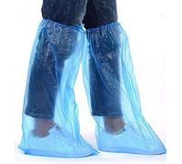 LJXiioo 20 Paires jetables en Plastique Couvre-Bottes Couvre-Chaussures étanches Longue Pluie Protection Couvre-Chaussures pour Adultes